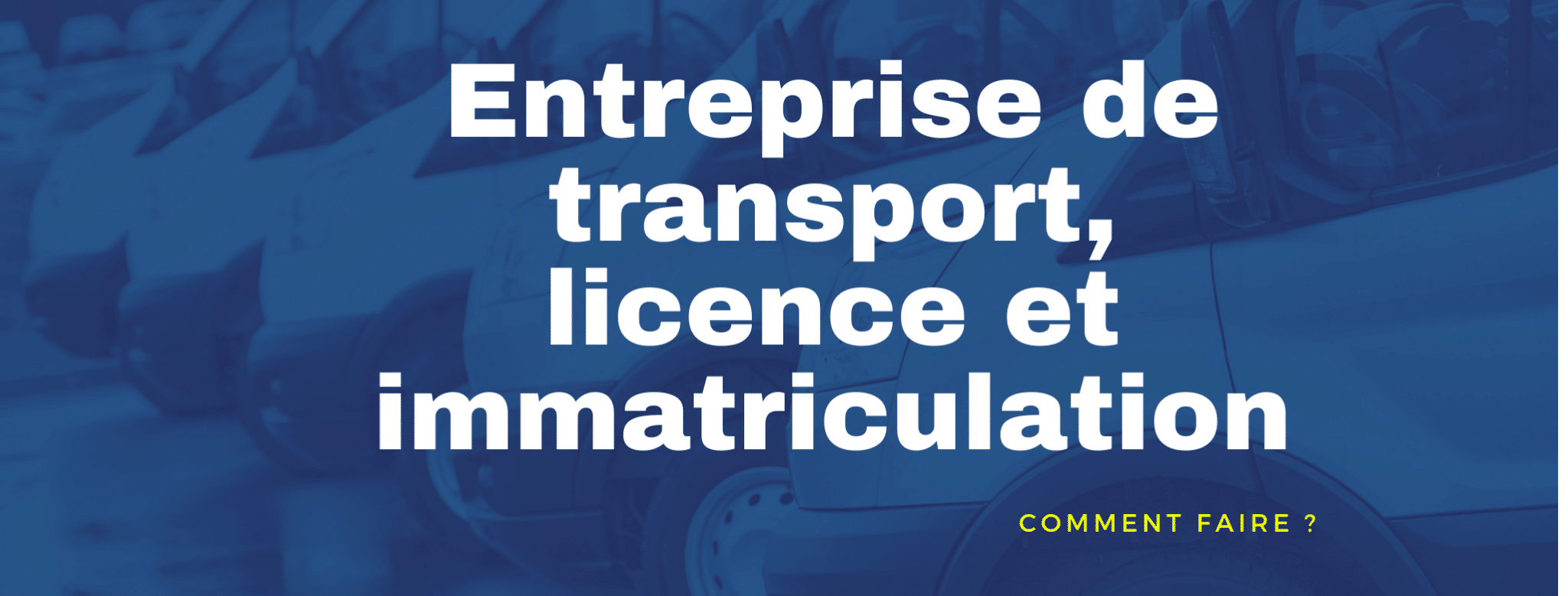 Lire la suite à propos de l’article Demande de licence et immatriculation d’une entreprise de transport